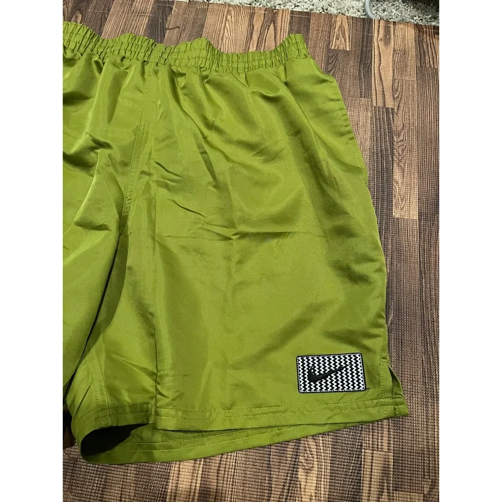 $48 Nike Swoosh Logo Swim Shorts Trunks Moss Green Men's Size Large NESSE616-314
